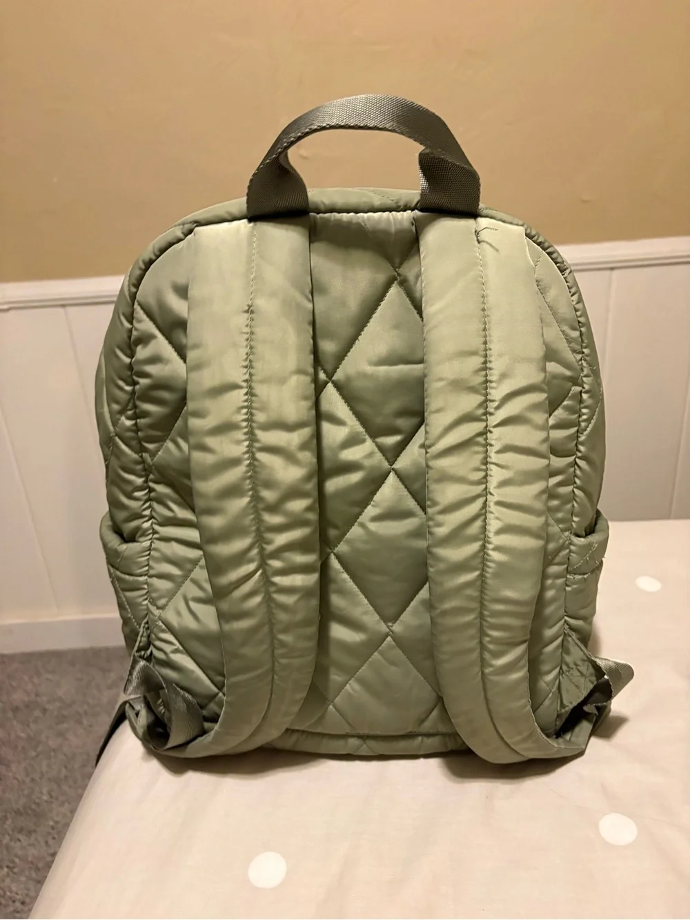 Vera Bradley Quilted Backpack in Olive